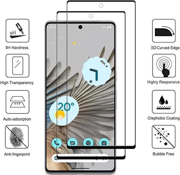 [2-PACK] Google Pixel 8 Härdat Glas Skärmskydd - Svart