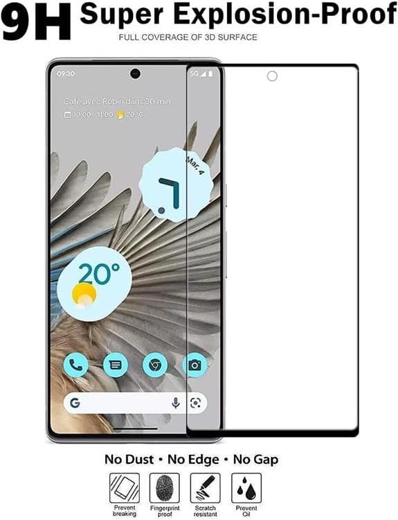 [2-PACK] Google Pixel 8 Härdat Glas Skärmskydd - Svart