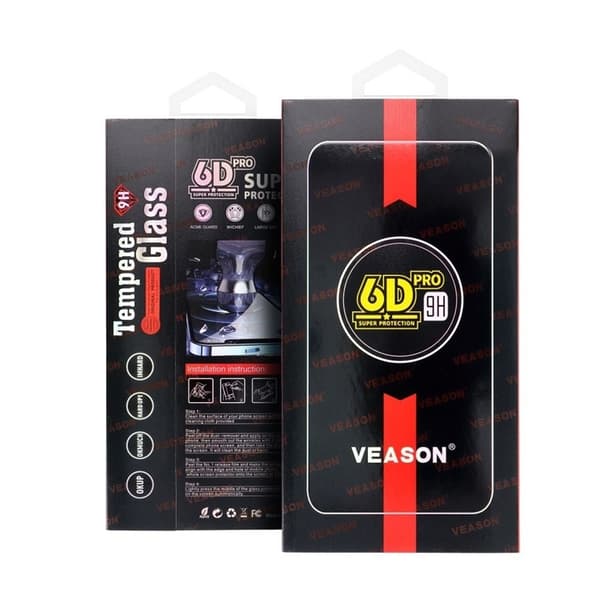 Veason Galaxy S24 Ultra Härdat Glas Skärmskydd 6D - Svart