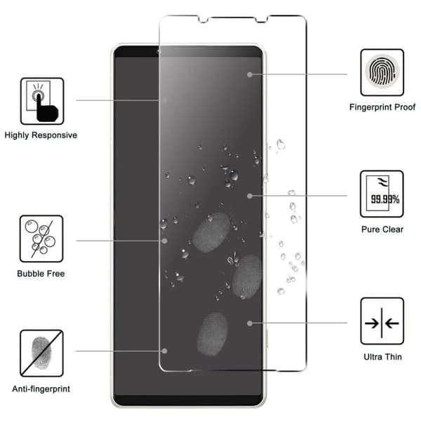 Sony Xperia 1 V Härdat Glas Skärmskydd Tjockt - Transparent