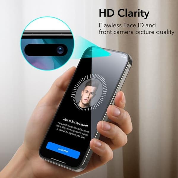 [2-Pack] ESR iPhone 15 Pro Härdat Glas Skärmskydd