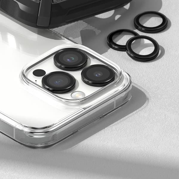 Ringke iPhone 15 Pro Max Kameralinsskydd i Härdat Glas - Svart