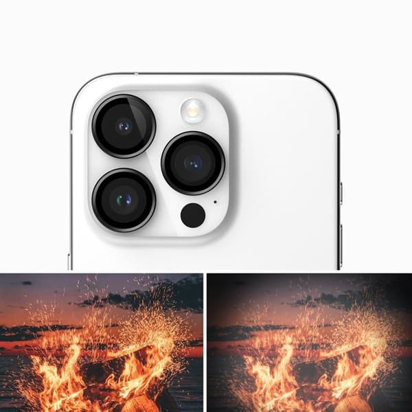Ringke iPhone 15 Pro Max Kameralinsskydd i Härdat Glas - Svart