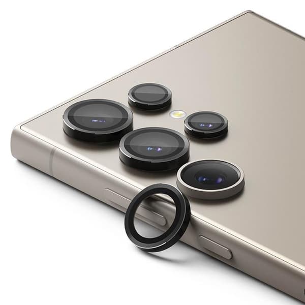 Ringke Galaxy S24 Ultra Kameralinsskydd Härdat glas - Svart