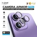 Miniatyrbild 4 av 6: X-One iPhone 15 Pro Max/15 Pro Kameralinsskydd Härdat glas Armor Pro