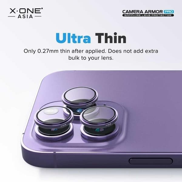 X-One iPhone 15 Plus/15 Kameralinsskydd Härdat glas Armor Pro
