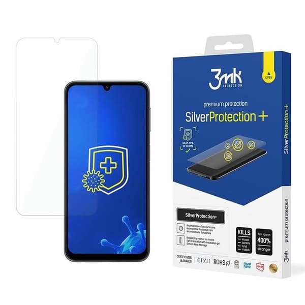 3MK Galaxy A25 5G Plus Plastfilm skärmskydd Silver Protection+
