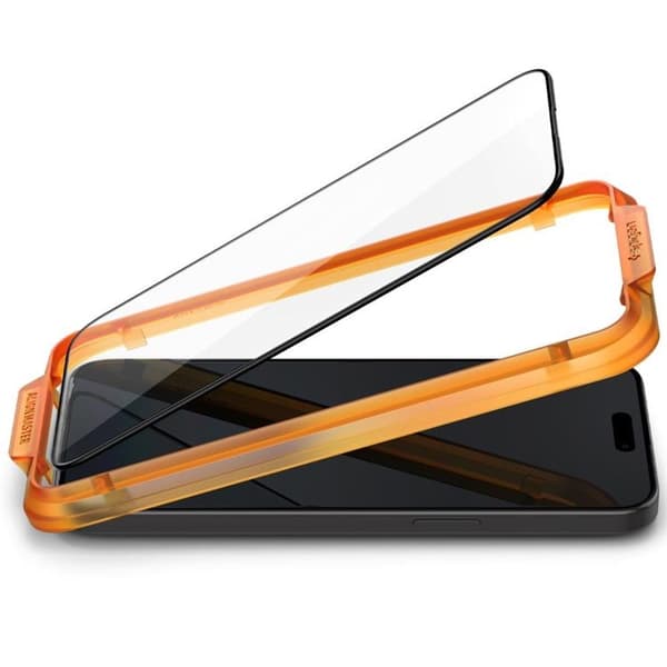[2-Pack] Spigen iPhone 15 Pro Härdat Glas Skärmskydd - Svart