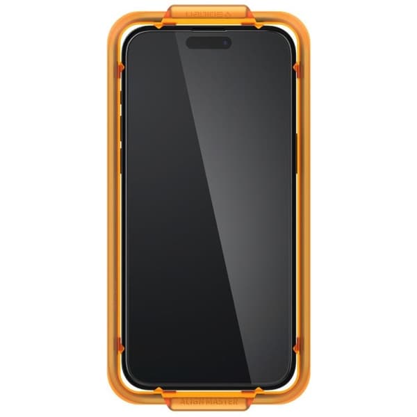 [2-Pack] Spigen iPhone 15 Pro Härdat Glas Skärmskydd - Svart