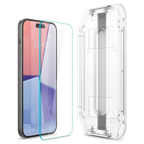 [2-Pack] Spigen iPhone 15 Plus Härdat Glas Skärmskydd 'EZ' Fit