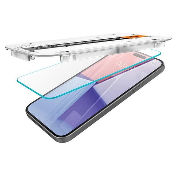 [2-Pack] Spigen iPhone 15 Plus Härdat Glas Skärmskydd 'EZ' Fit