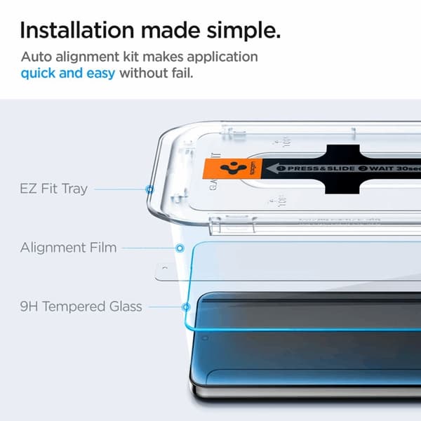 [2-Pack] Spigen Galaxy S24 Plus/S25 Plus Härdat glas Skärmskydd