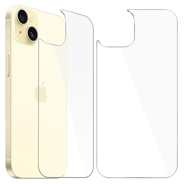 iPhone 15 - 2-pack Baksida Skärmskydd 0,3mm