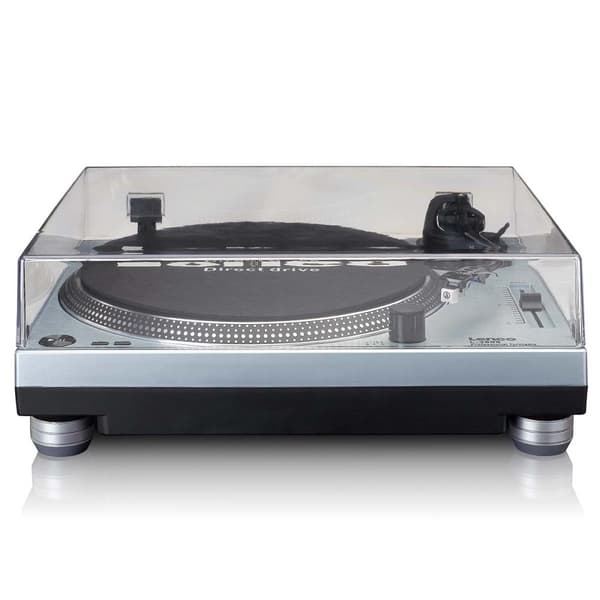 Lenco L-3809ME Direkte drev pladespiller med USB / PC-kodning Metallisk blå