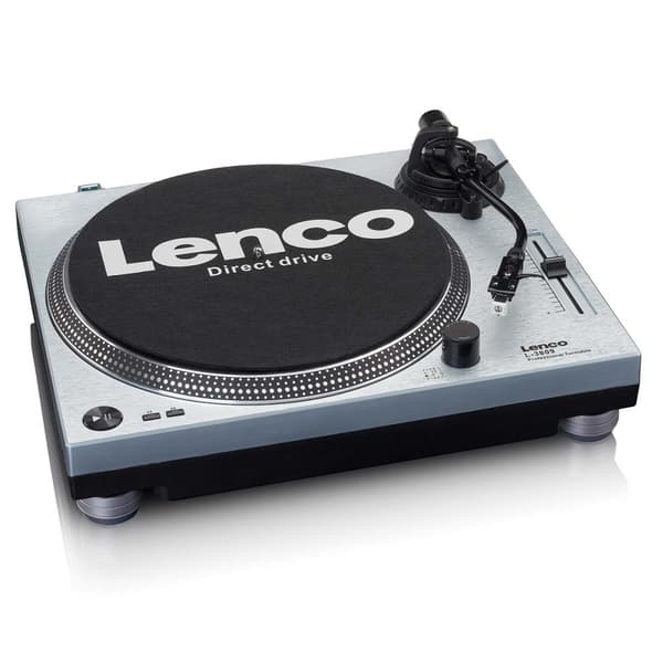 Lenco L-3809ME Direkte drev pladespiller med USB / PC-kodning Metallisk blå