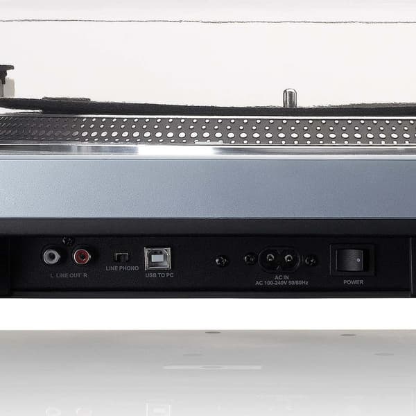 Lenco L-3809ME Direkte drev pladespiller med USB / PC-kodning Metallisk blå