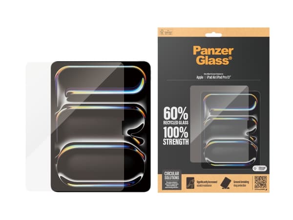 PanzerGlass ® Näytönsuoja iPad Air 13" | iPad Pro 13" | Ultra-Wide Fit, polyeteenitereftalaattikalvo (PET), 65 g, 1 kpl