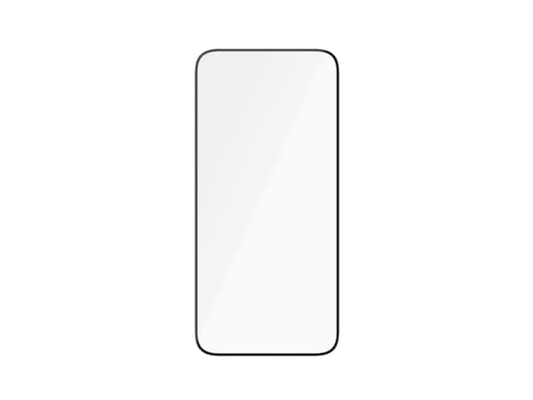 PanzerGlass Ceramic Protection - Skärmskydd för mobiltelefon - ultrabred passning med EasyAligner - glas - ramfärg svart - för Apple iPhone 15 Plus