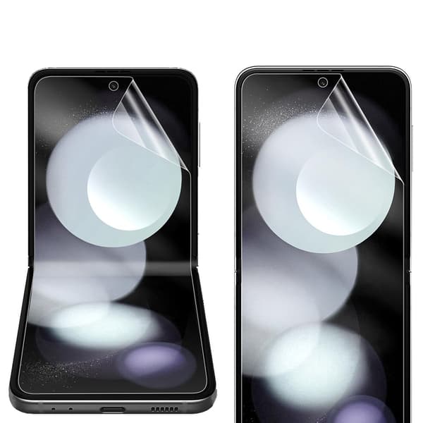 3-Pack Galaxy Z Flip 5 - 1 Set Hydrogel Skärmskydd Huvudskärm+Baksida