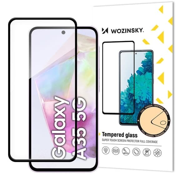 Skärmskydd Samsung Galaxy A35 5G Härdat Glas Svart Ram