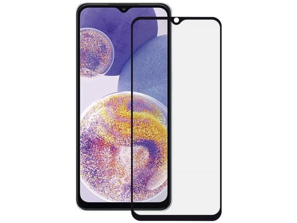 Vivanco Full, Samsung, Galaxy A23, Smutsavvisande, Slagtålig, Reptålig, Splitterskyddad, Svart, Transparent, 1 styck