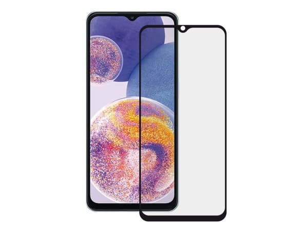 Vivanco Full, Samsung, Galaxy A23, Smutsavvisande, Slagtålig, Reptålig, Splitterskyddad, Svart, Transparent, 1 styck