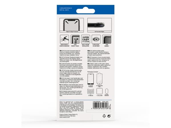 Vivanco 64074, Samsung, Galaxy S24 Ultra, likaa hylkivä, iskunkestävä, naarmuuntumaton, sirpaleeton, musta, läpinäkyvä, 1 kpl