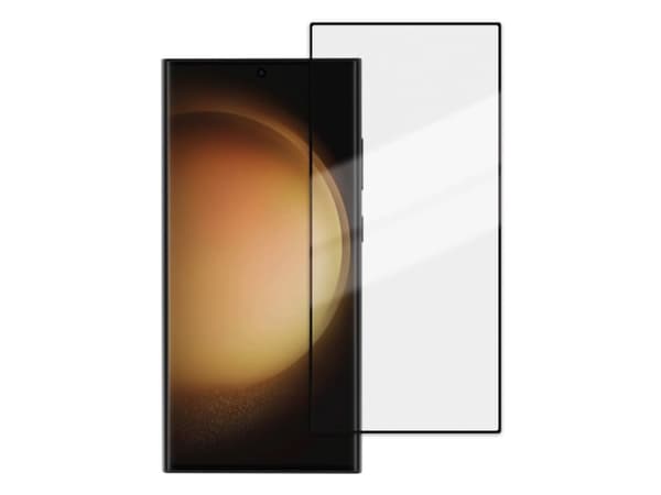 Vivanco 64074, Samsung, Galaxy S24 Ultra, likaa hylkivä, iskunkestävä, naarmuuntumaton, sirpaleeton, musta, läpinäkyvä, 1 kpl