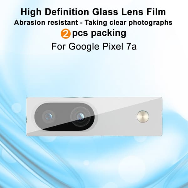 Imak 2 Pack Härdat Glas Kameraskydd Google Pixel 7a Transparent