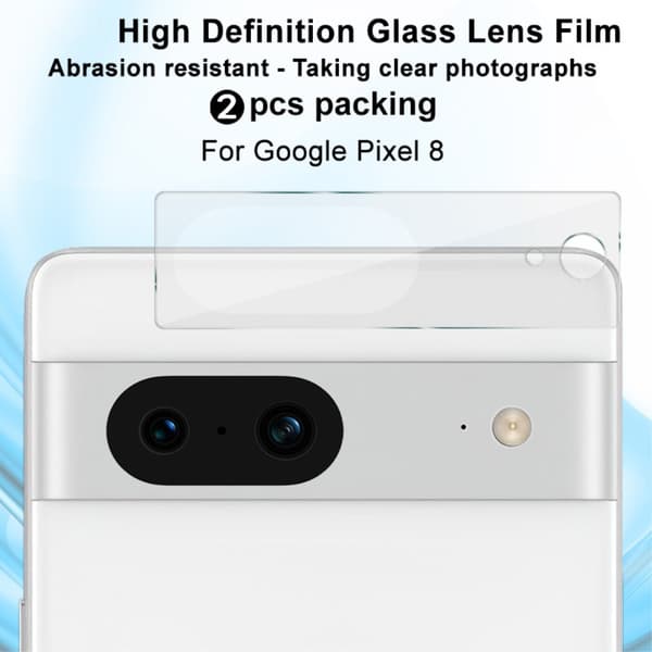 Imak 2 Pack Härdat Glas Kameraskydd Google Pixel 8 Transparent