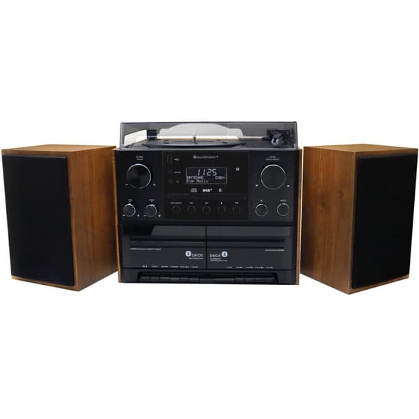 Soundmaster Stereo music centre MCD5600 with DAB+/FM radio, CD/MP3, turntable, double cassette, USB, Bluetooth