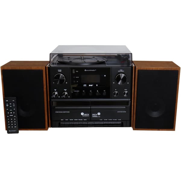 Soundmaster Stereo music centre MCD5600 with DAB+/FM radio, CD/MP3, turntable, double cassette, USB, Bluetooth
