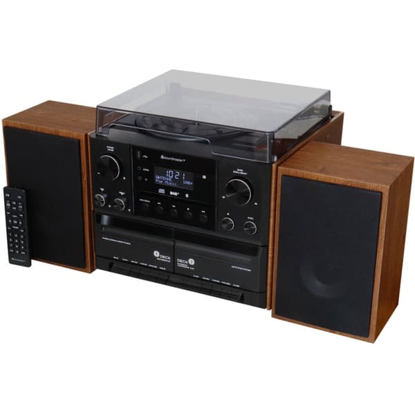 Soundmaster Stereo music centre MCD5600 with DAB+/FM radio, CD/MP3, turntable, double cassette, USB, Bluetooth