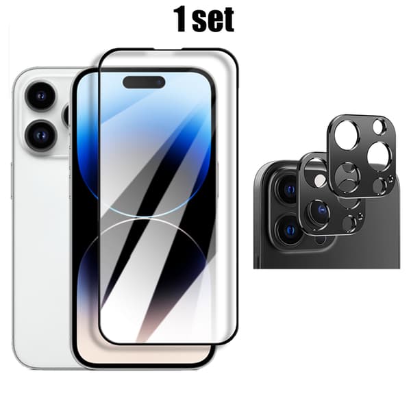 iPhone 14 Pro Max Skärmskydd + Kameralinsskydd 2.5D HD