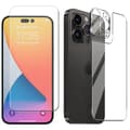 Miniatyrbild 4 av 11: iPhone 15 Pro Max - 2-pack Skärmskydd Set - Fram- Baksida och Kameralinsskydd 0,3mm