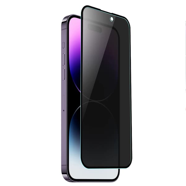3-Pack Ceramic Skärmskydd 2.5D Svart Anti Spy för iPhone 15 Pro Max