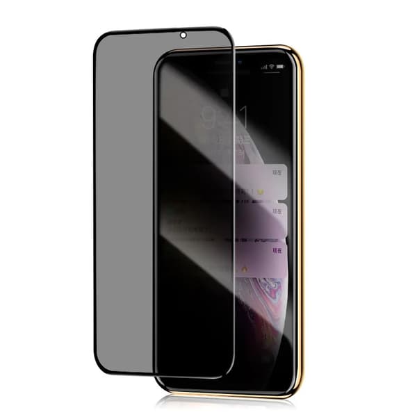 3-Pack Ceramic Skärmskydd 2.5D Svart Anti Spy för iPhone 15 Pro Max