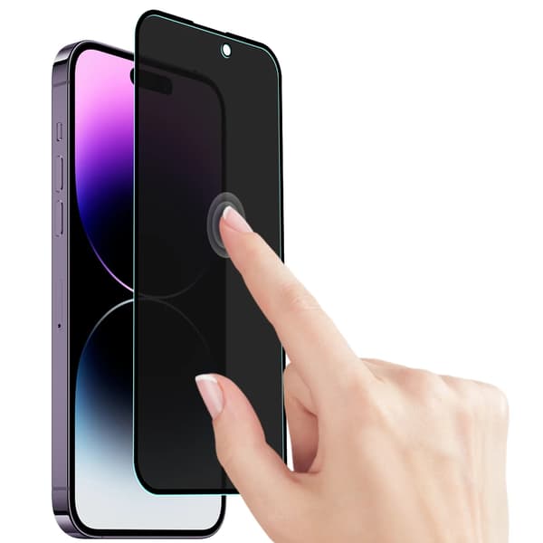 3-Pack Ceramic Skärmskydd 2.5D Svart Anti Spy för iPhone 15 Pro Max