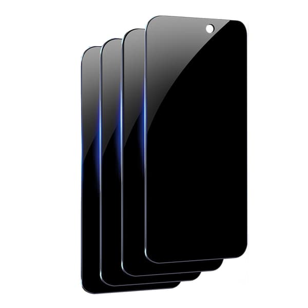 3-Pack Ceramic Skärmskydd 2.5D Svart Anti Spy för iPhone 15 Pro Max