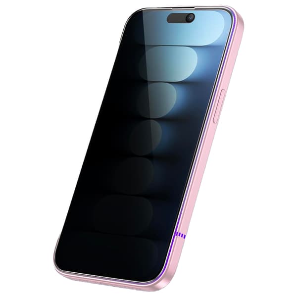 3-Pack Ceramic Skärmskydd 2.5D Svart Anti Spy för iPhone 15 Pro Max