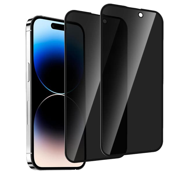 iPhone 15 Plus - 2-Pack Ceramic Skärmskydd 2.5D Svart Spy