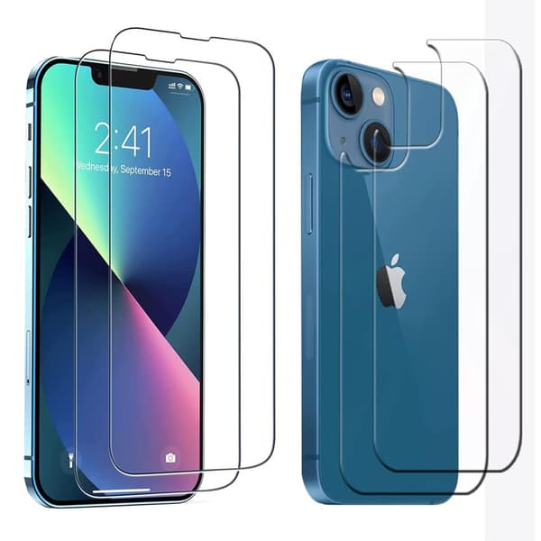 2-Pack iPhone 14 Plus Fram- & Baksida Skärmskydd 0,3mm