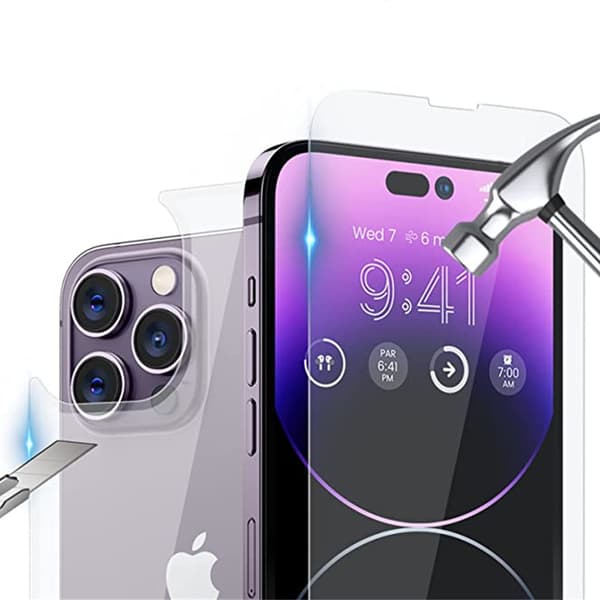 2-Pack iPhone 15 Pro Max Fram- & Baksida Skärmskydd 0,3mm