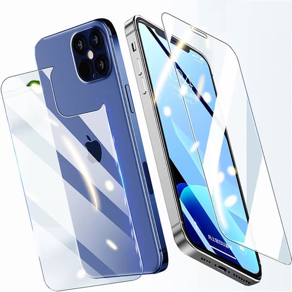 2-Pack iPhone 15 Pro Max Fram- & Baksida Skärmskydd 0,3mm