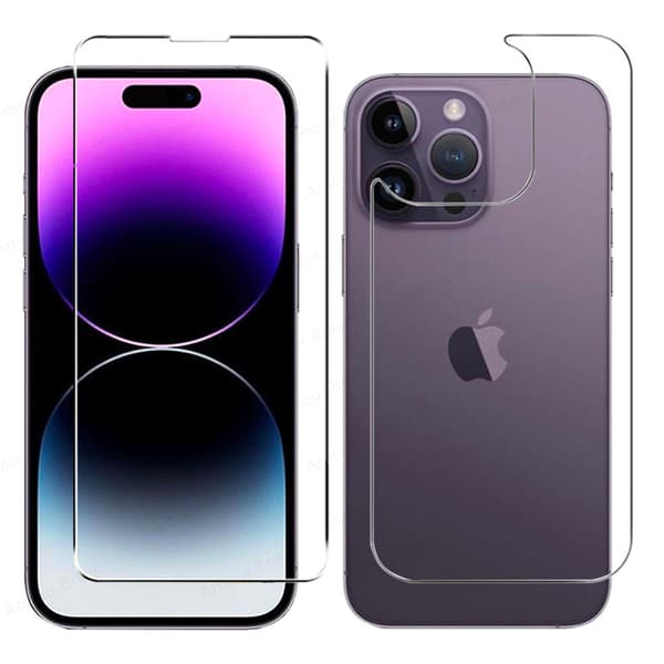 2-Pack iPhone 15 Pro Max Fram- & Baksida Skärmskydd 0,3mm