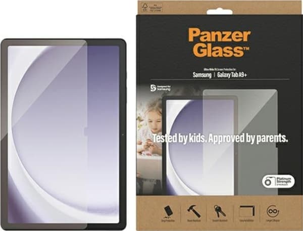 PanzerGlass - Skärmskydd för surfplatta - ultrabred passning - glas - för Samsung Galaxy Tab A9+