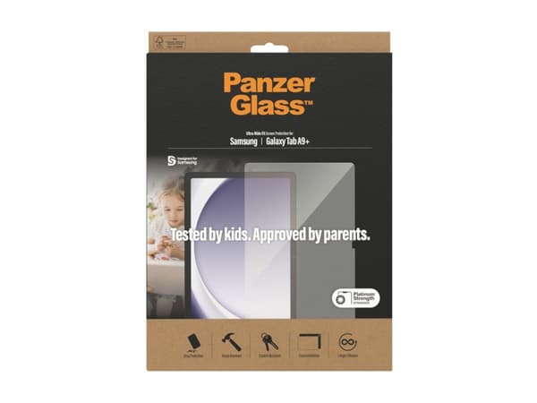 PanzerGlass - Skärmskydd för surfplatta - ultrabred passning - glas - för Samsung Galaxy Tab A9+