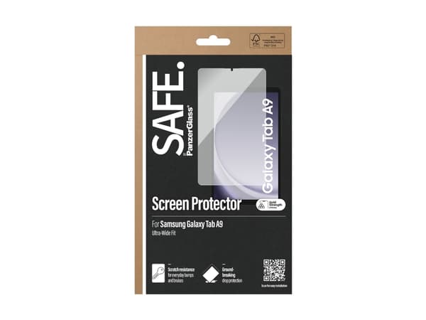 SAFE. by PanzerGlass - Skärmskydd för surfplatta - ultrabred passning - glas - för Samsung Galaxy Tab A9
