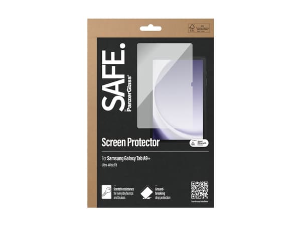 SAFE. by PanzerGlass - Skärmskydd för surfplatta - ultrabred passning - glas - för Samsung Galaxy Tab A9+