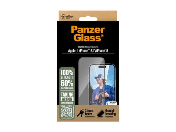 PanzerGlass - Matkapuhelimen näytön suojakalvo - erittäin leveä istuvuus - lasi